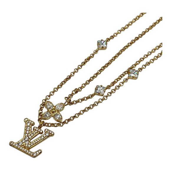 Louis Vuitton LOUIS VUITTON Necklace for Women LV M01845 Metal Gold - Picture 1 of 7